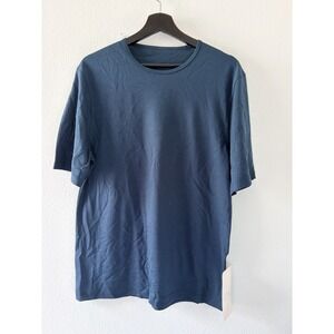 Lululemon Carry On SS Crew Shirt Merino Pique Submarine Blue Size M NWT